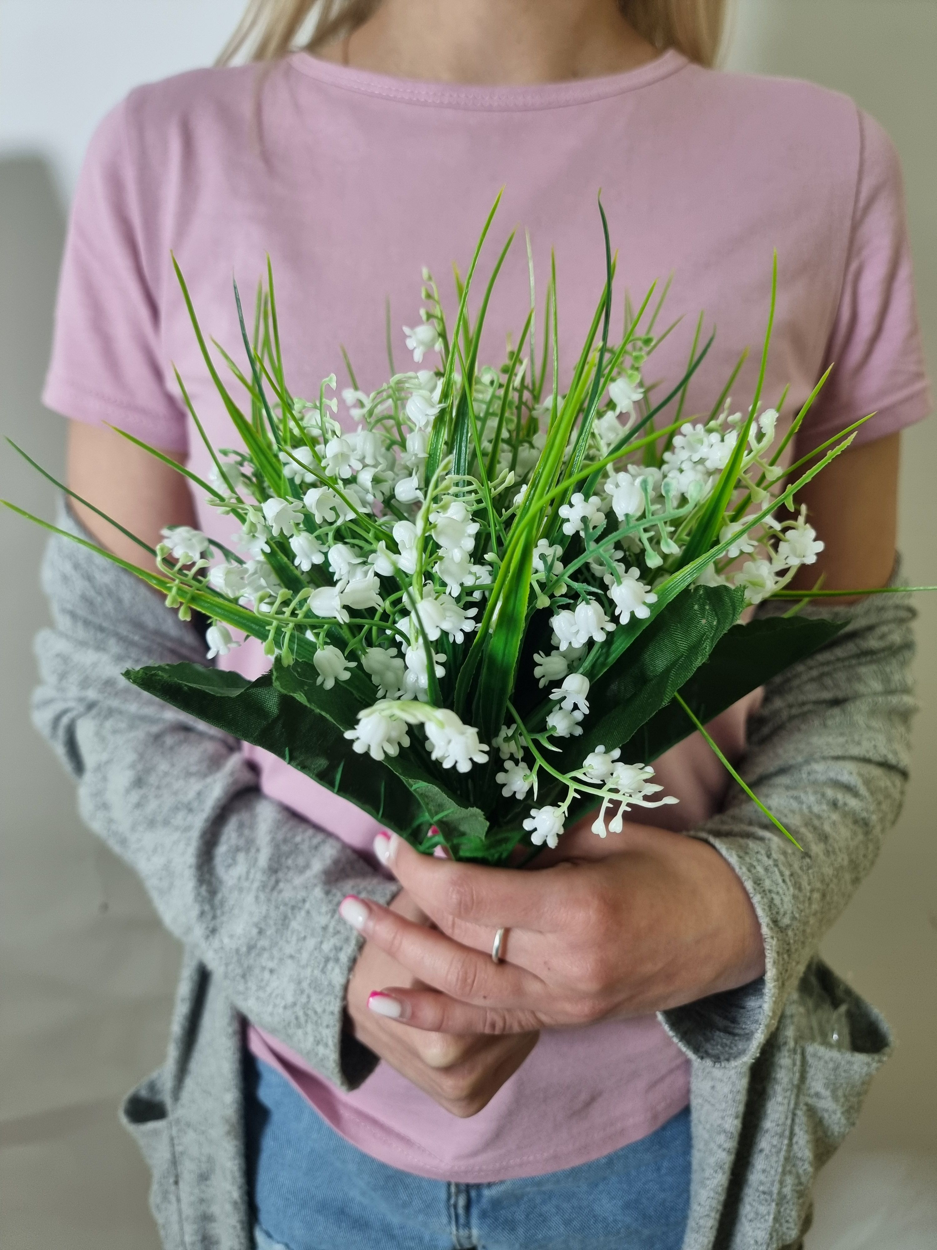 

Искусственный цветок Ландыш (букет), Белый, АЕ-00-06