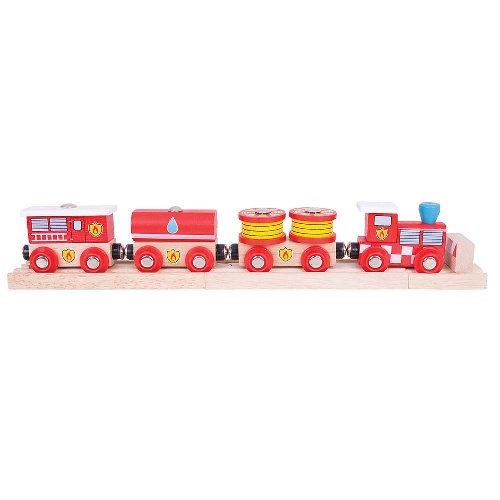 Игрушка Bigjigs Toys Пожарно-спасательный поезд BJT474 поезд на третьем пути 12