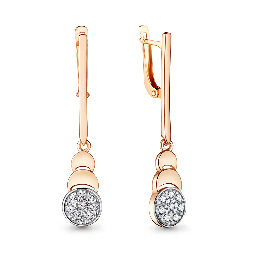 

Серьги из серебра с фианитом Aquamarine 46962А_925_з, 46962А_925_з