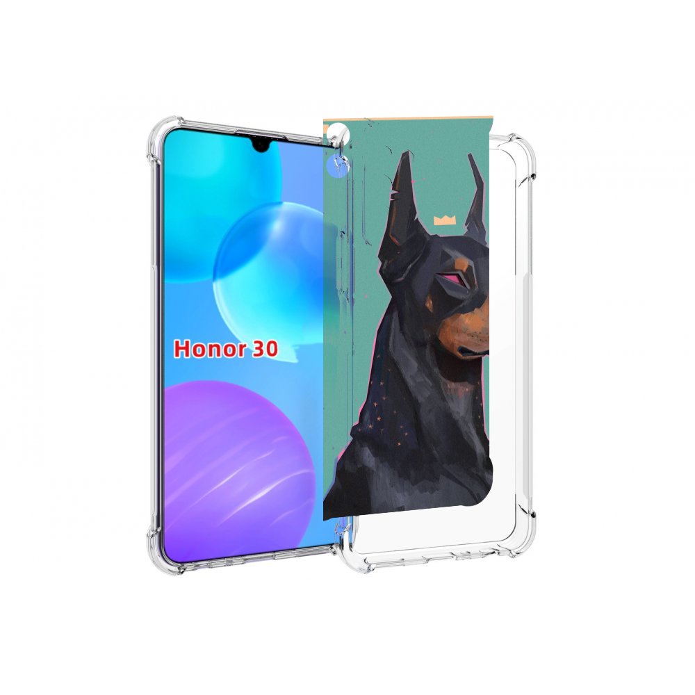 

Чехол MyPads красивый-доберман для Huawei Honor 30 Lite, Tocco