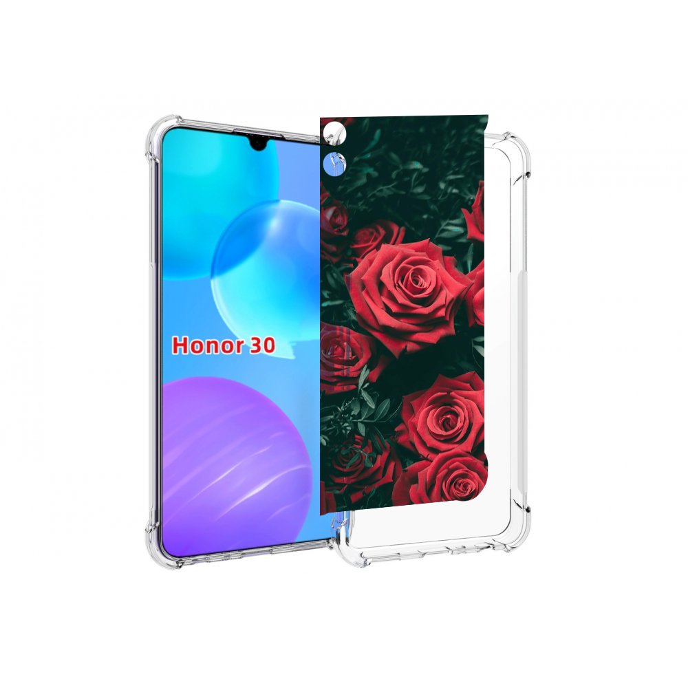 

Чехол MyPads красные-бархатные-розы для Huawei Honor 30 Lite, Tocco