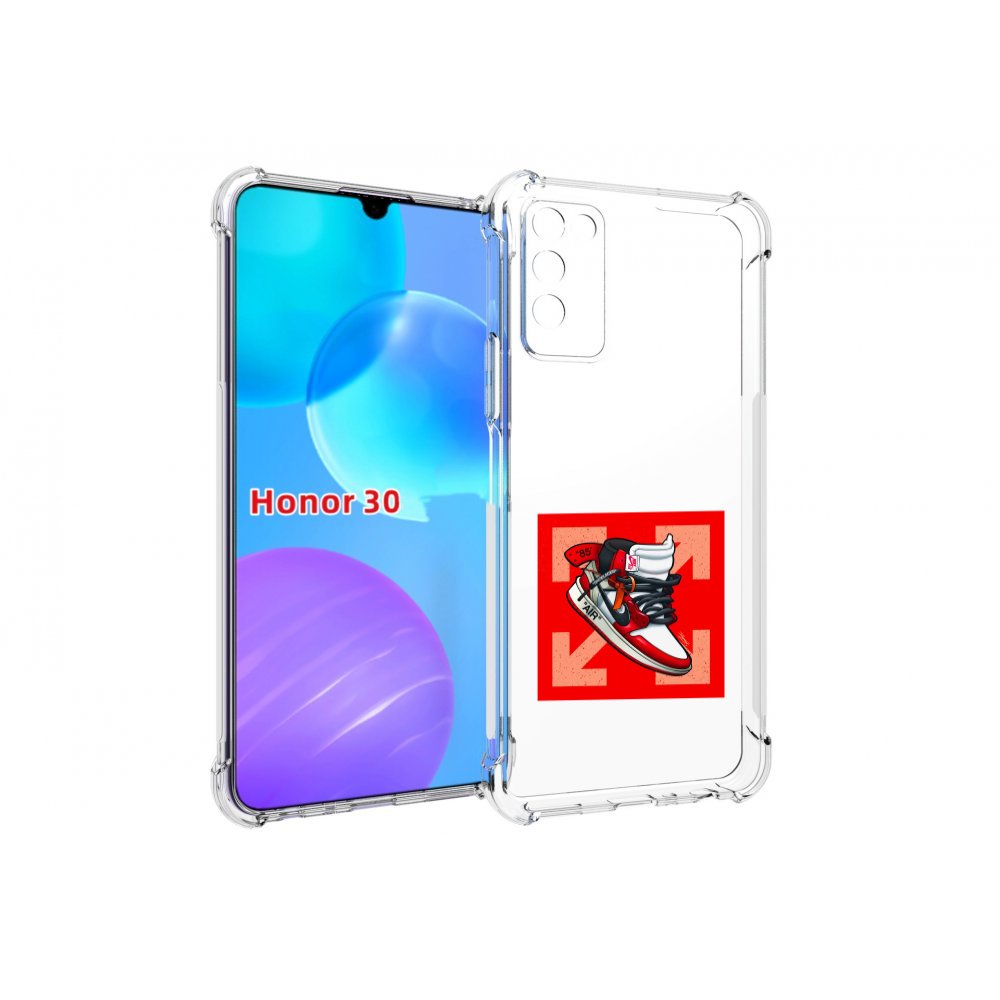 

Чехол MyPads кроссовок джордан офвайт для Huawei Honor 30 Lite, Tocco