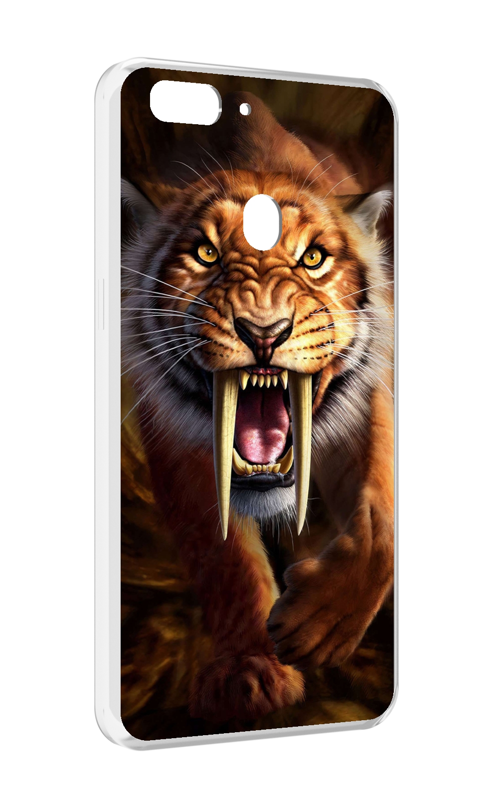 

Чехол MyPads саблезубый злой тигр для Oppo Realme 2, Прозрачный, Tocco