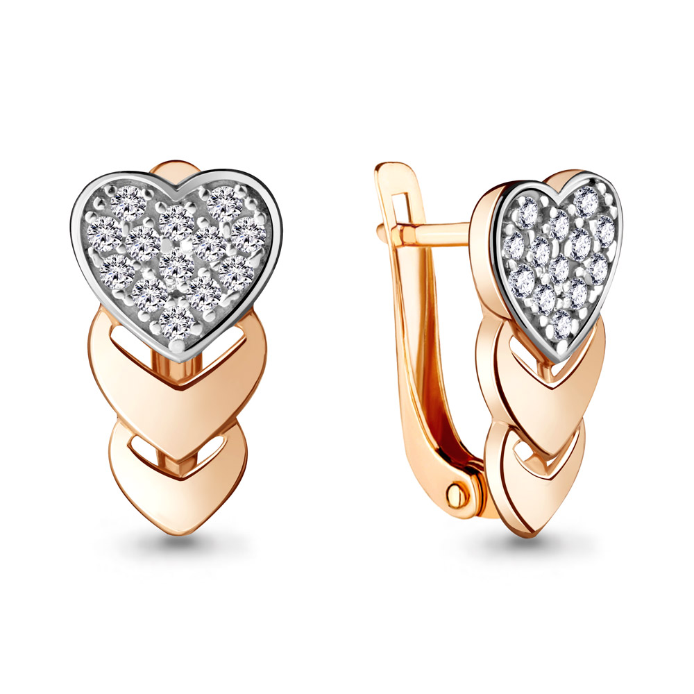 

Серьги из серебра с фианитом Aquamarine 46963А_925_з, 46963А_925_з