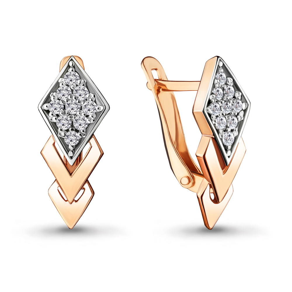 

Серьги из серебра с фианитом Aquamarine 46964А_925_з, 46964А_925_з