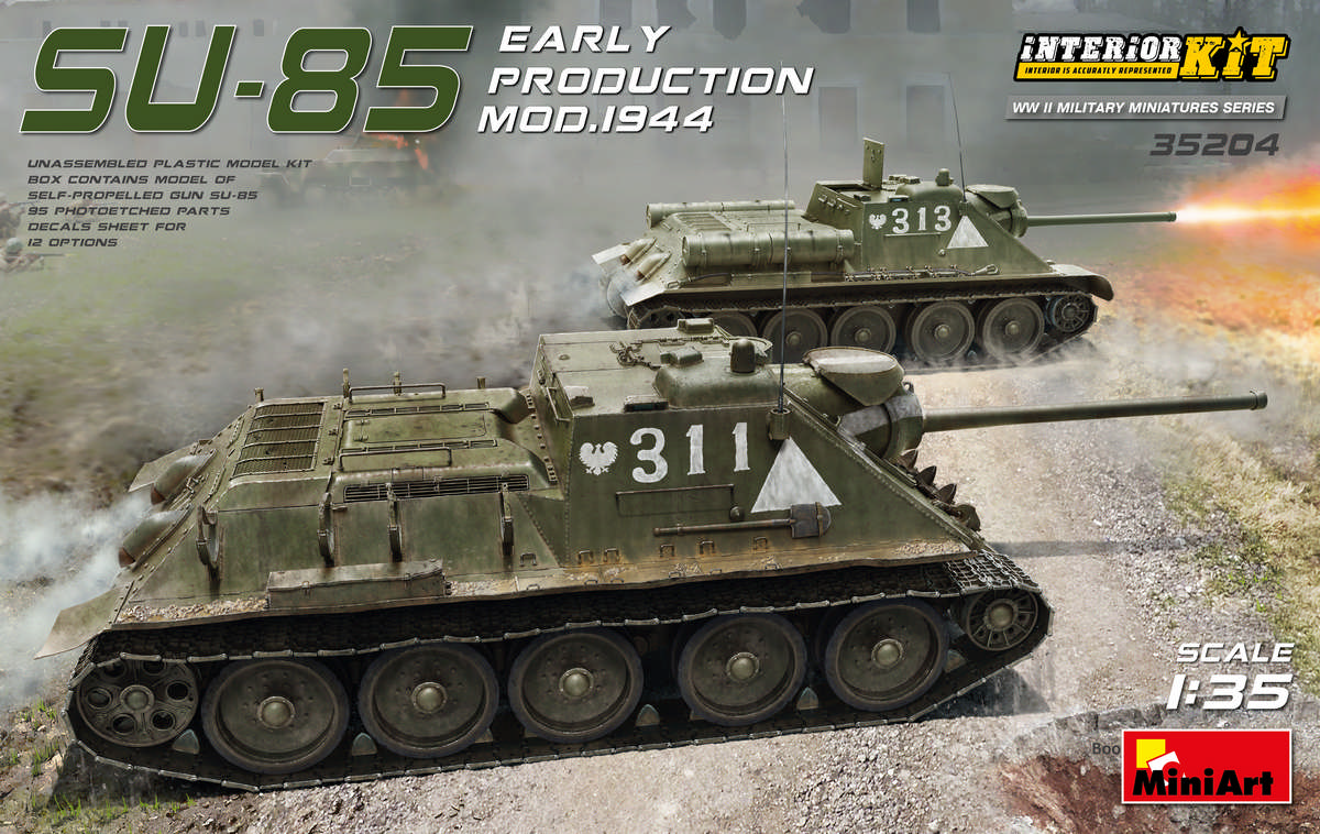 

Сборная модель MiniArt 1/35 СОВЕТС САУ СУ-85 Обр. 1944 Ранн выпусков С ПОЛН ИНТЕР 35204