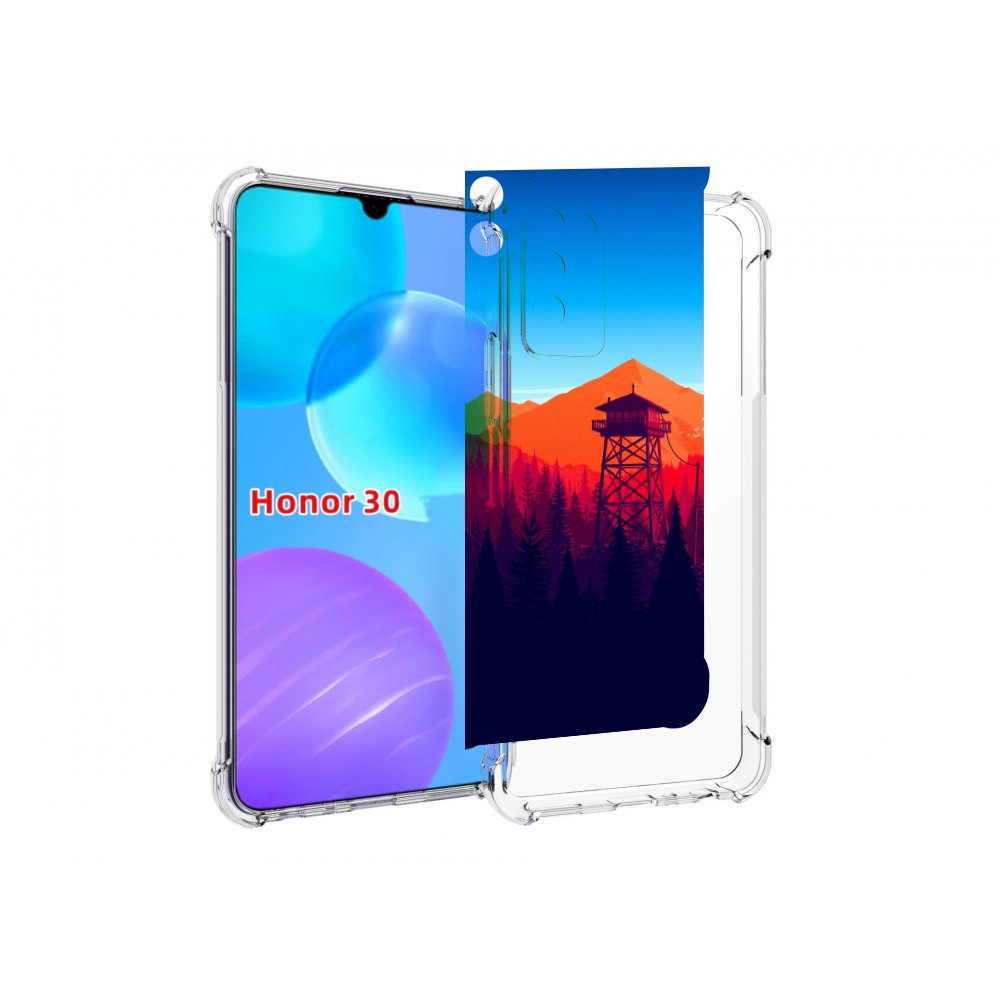 

Чехол MyPads лес с оранжевыми горами для Huawei Honor 30 Lite, Tocco