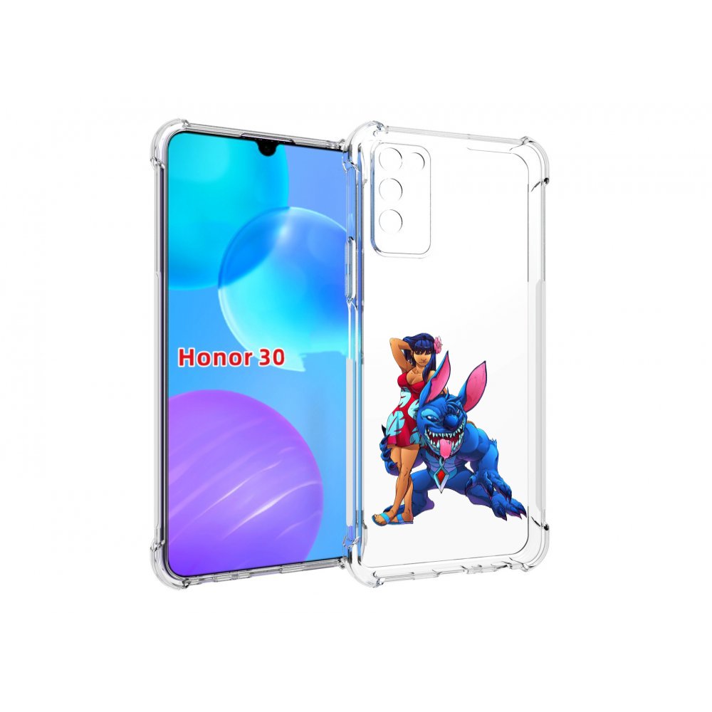 

Чехол MyPads лило и накаченный стич детский для Huawei Honor 30 Lite, Tocco