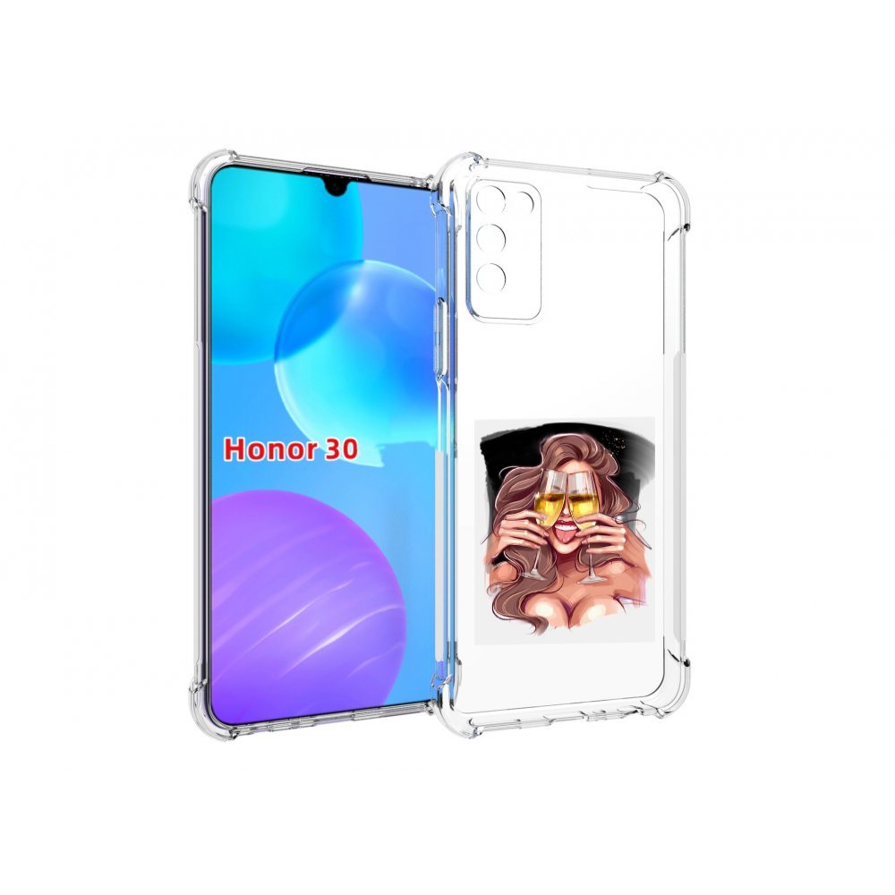 

Чехол MyPads любительница-шампанского-модель женский для Huawei Honor 30 Lite, Tocco