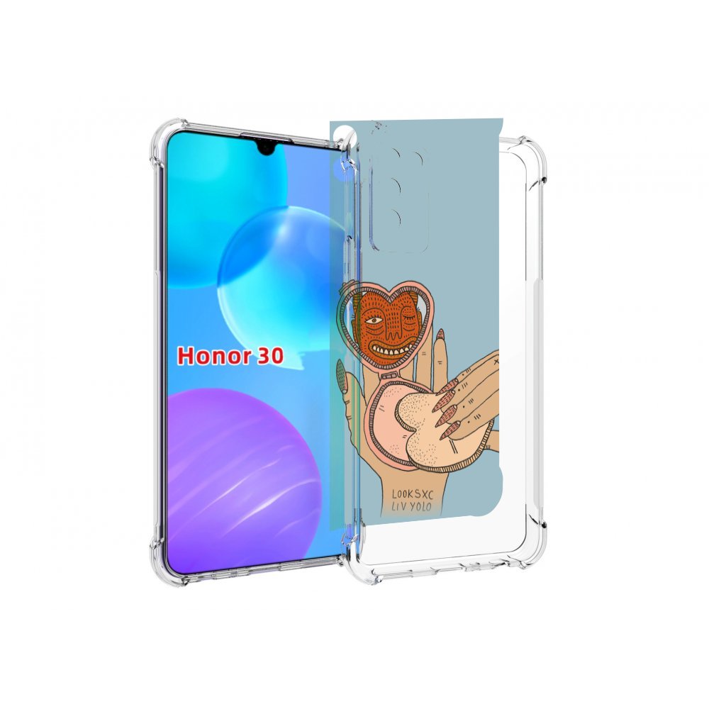 

Чехол MyPads макияж картинка женский для Huawei Honor 30 Lite, Tocco