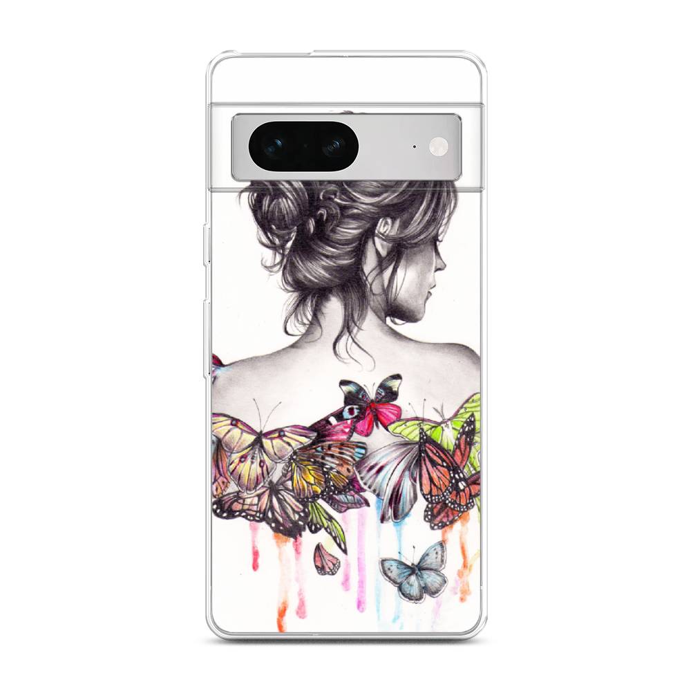 

Чехол Awog на Google Pixel 7 "Девушка с бабочками", Разноцветный