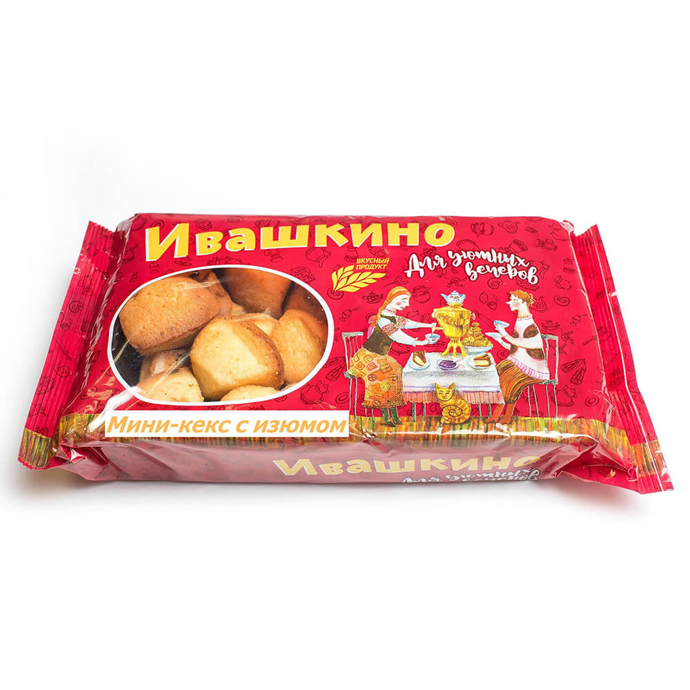 

Кексы Ивашкино Мини творожные с изюмом 250 г