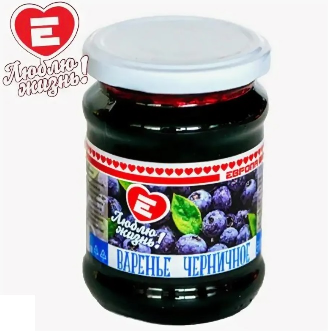 

Варенье Люблю жизнь черничное 310 г
