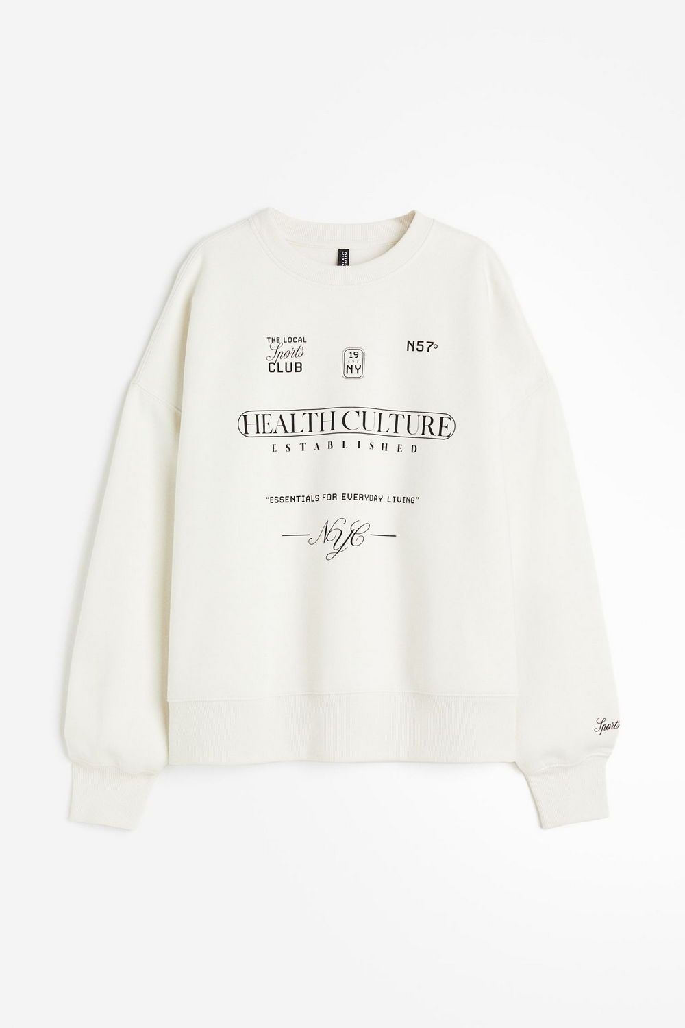 

Свитшот женский H&M 1195824 белый XL, 1195824