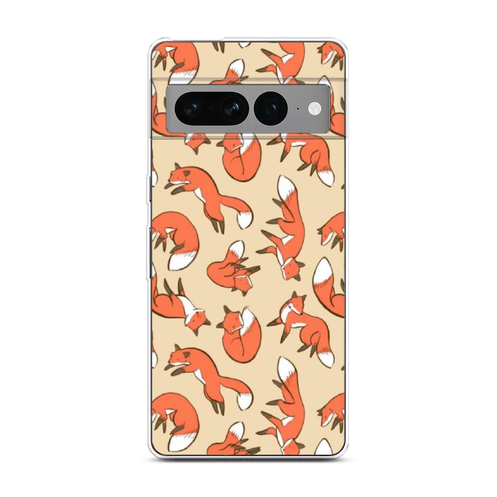 

Чехол Awog на Google Pixel 7 Pro "Лисички фон", Разноцветный