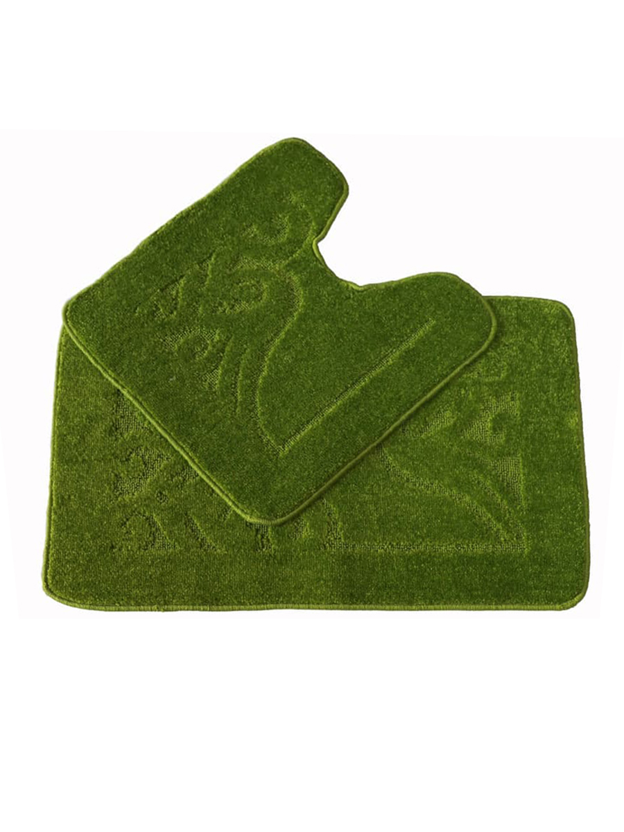 фото Набор ковриков для ванной lama зеленый 50x50 и 50x80 арт. укв-10118 kamalak tekstil