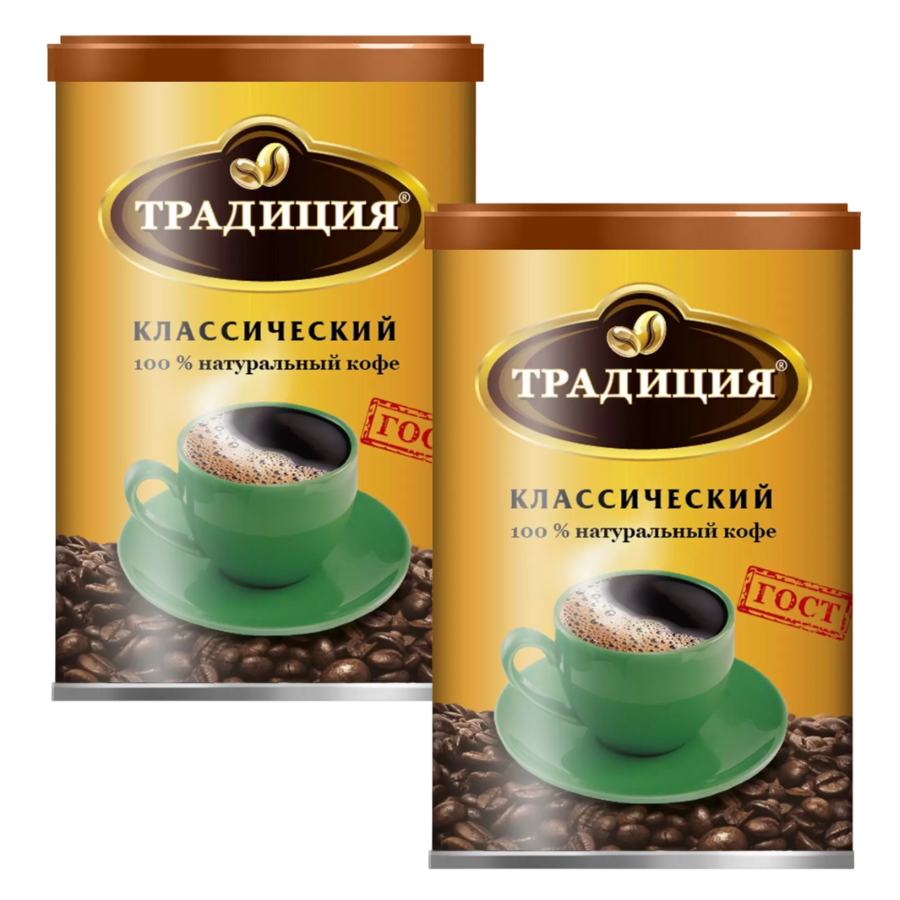 

Кофе растворимый ПАО Русский продукт МПК Традиция, 100 г х 2 шт