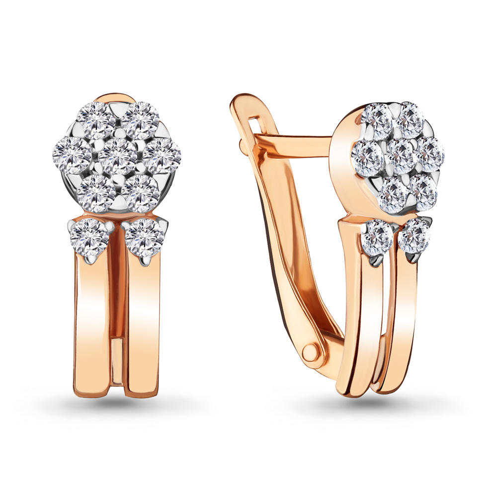 

Серьги из серебра с фианитом Aquamarine 46971А_925_з, 46971А_925_з