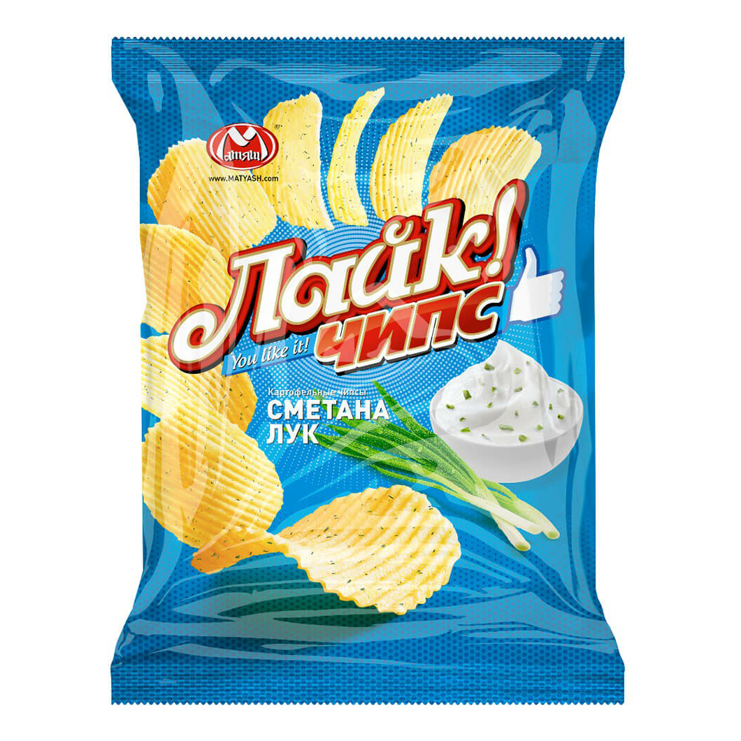 

Чипсы картофельные Лайк Чипс сметана и лук 20 г