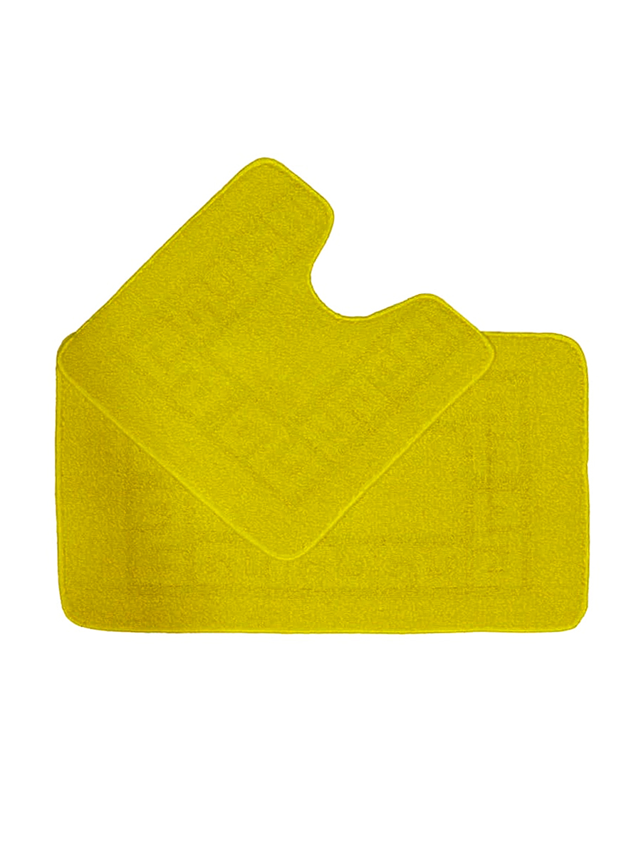 фото Набор ковриков для ванной желтый 50x50 и 50x80 арт. укв-10132 kamalak tekstil