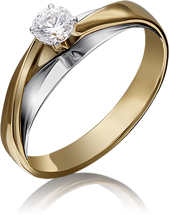 

Кольцо из золота с фианитом р. 20 PLATINA jewelry 01-5241-00-501-1121-38, 01-5241-00-501-1121-38