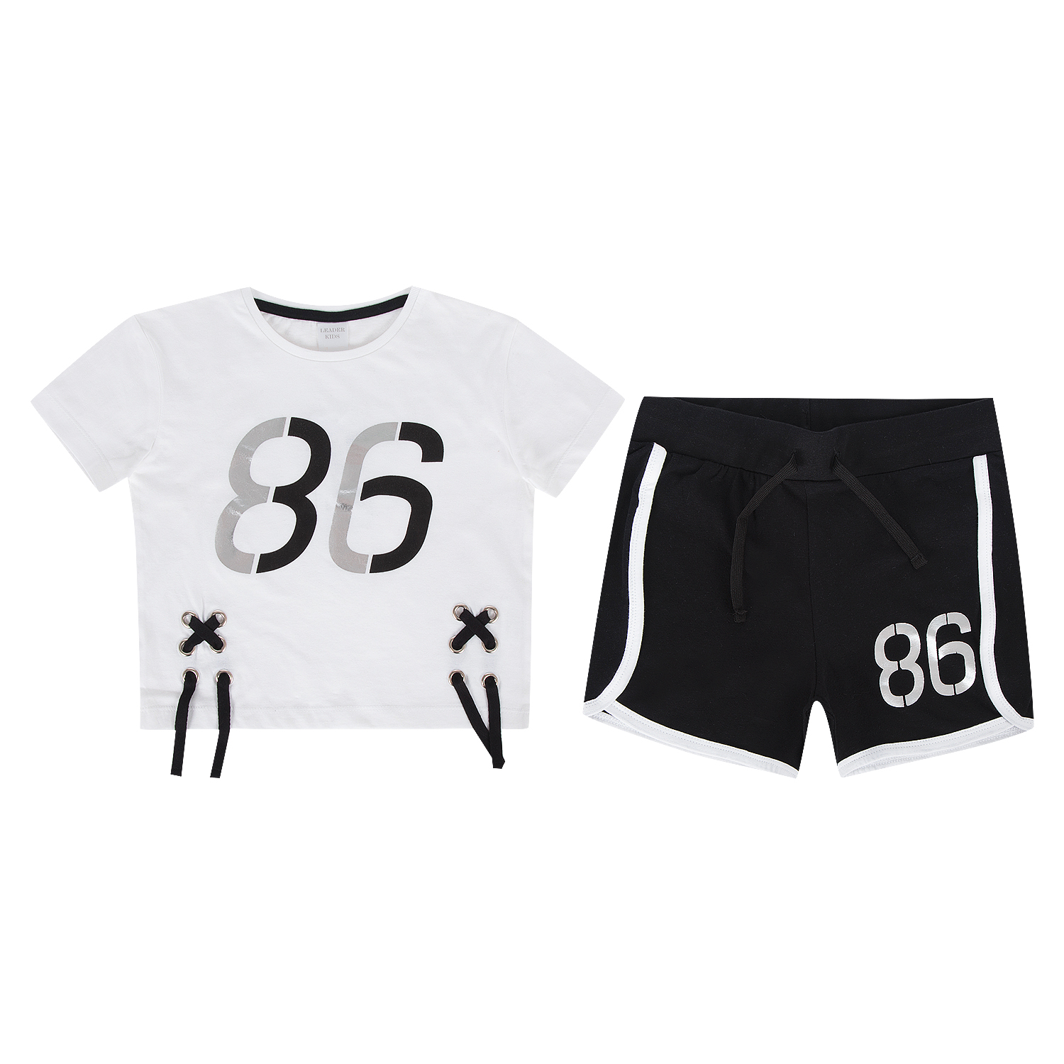

Комплект футболка/шорты Leader Kids белый р.152, SS20LM17