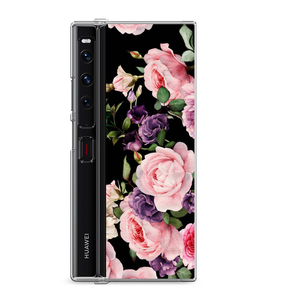 

Силиконовый чехол "Пионы на черном" на Huawei Mate Xs 2 / Хуавеи Мате Xs 2