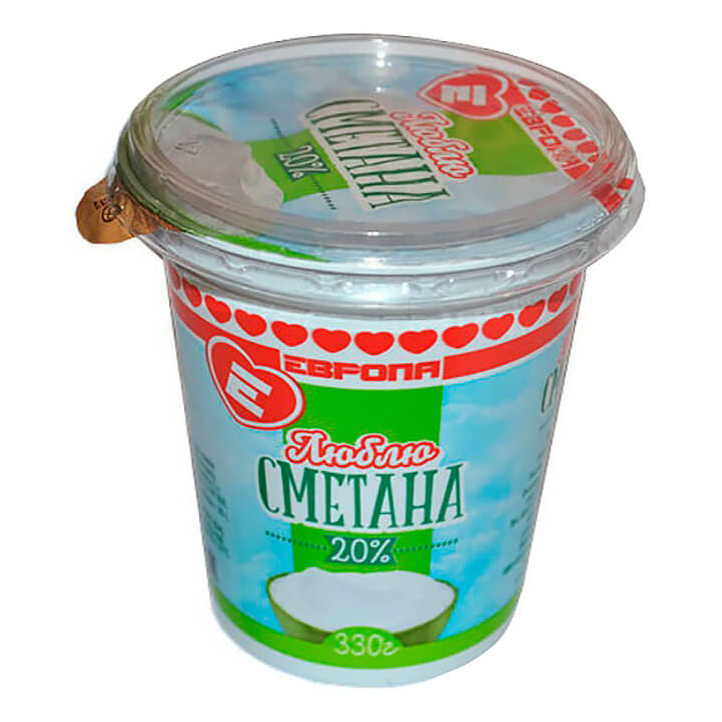 

Сметана Молочный дом Люблю 20% БЗМЖ 330 г