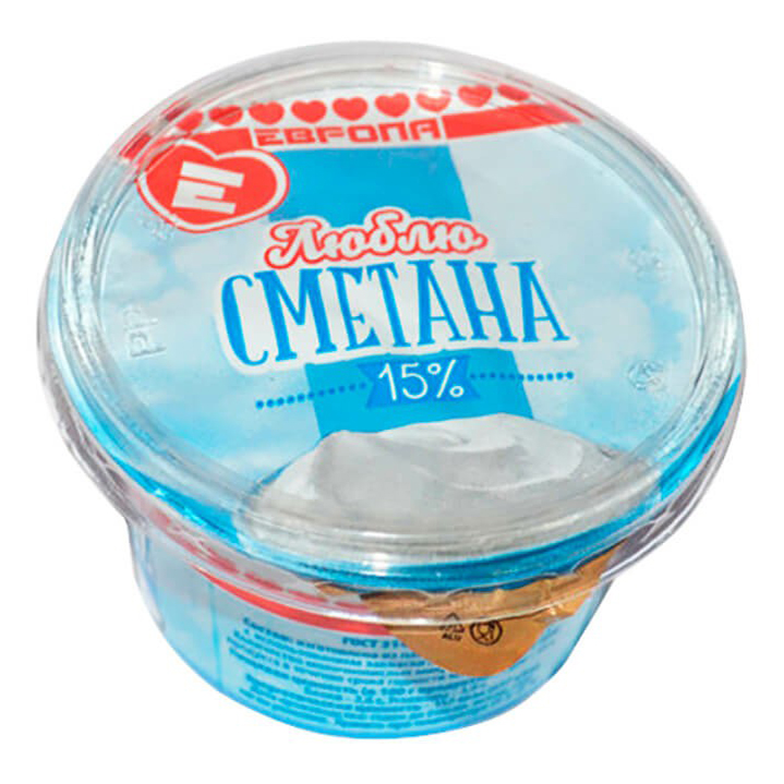 

Сметана Молочный дом Люблю 15% БЗМЖ 180 г
