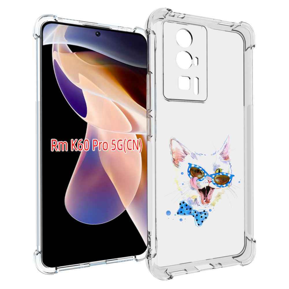 

Чехол MyPads белый кот для Xiaomi Redmi K60 Pro, Прозрачный, Tocco