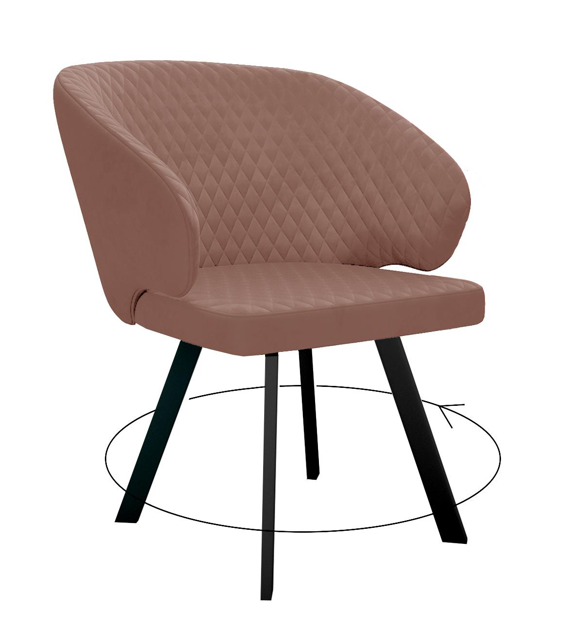 

Стул DikLine 265 поворотный, Z34 пудра, ножки черные, 2 шт., 265