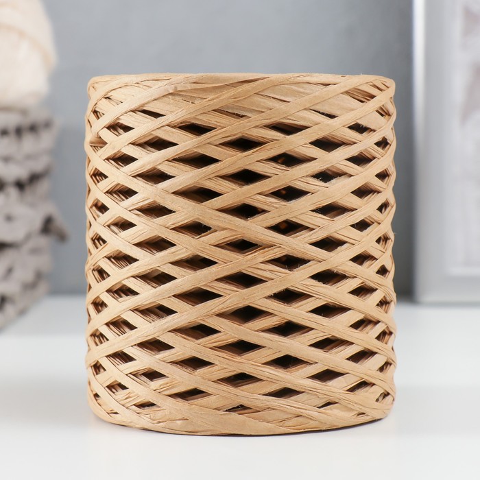 

Пряжа 100% целлюлоза "Softino Raffia Color" ленточная, натуральная 200м ±2м 120 гр, Бежевый