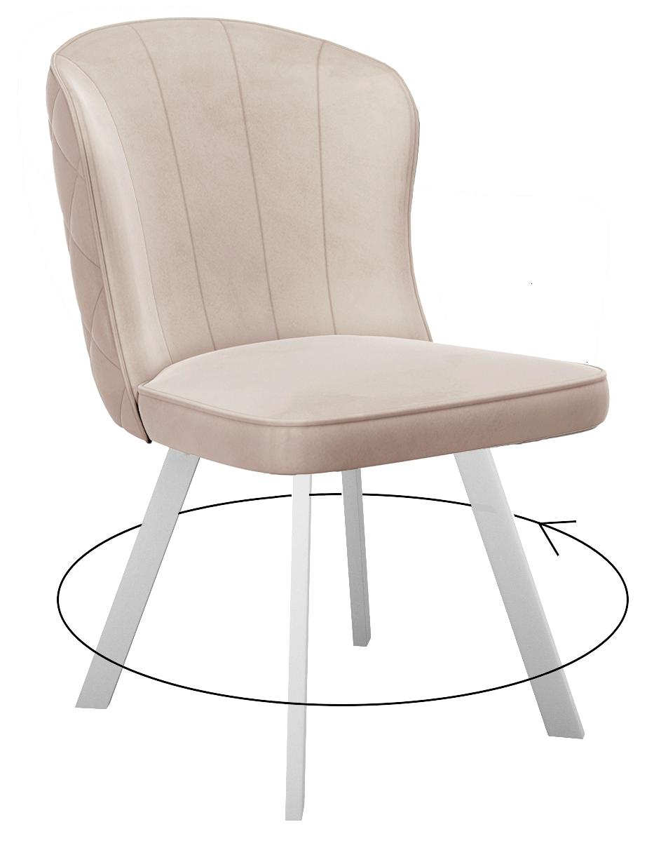 

Стул DikLine 219 поворотный, B03 BEIGE, ножки белые, 2 шт., 219