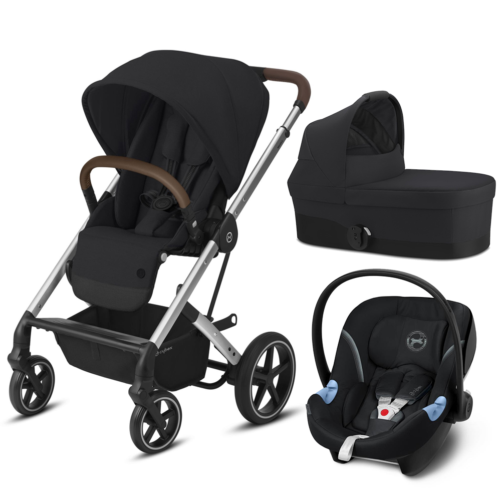 фото Коляска 3в1 cybex balios s lux slv deep black (с адаптером и дождевиком)