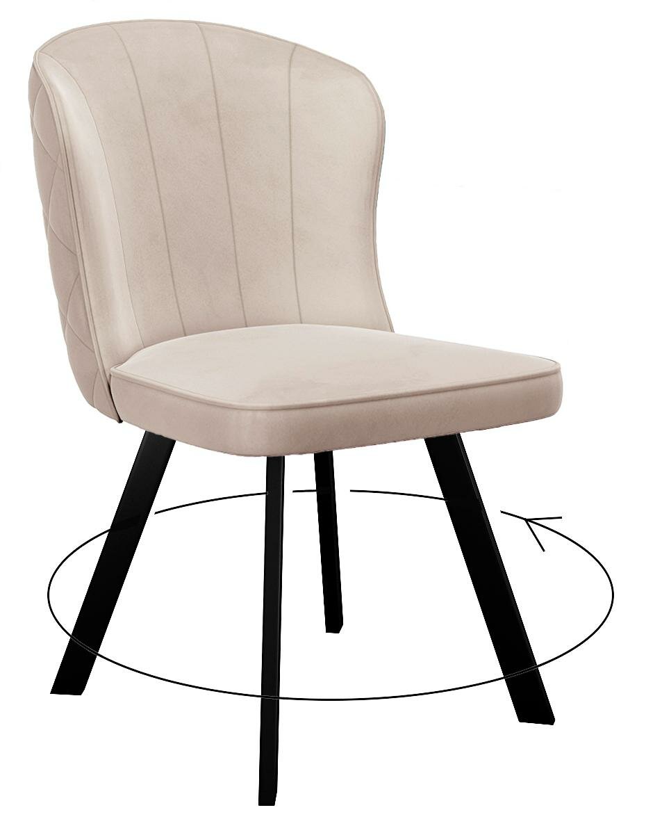 

Стул DikLine 219 поворотный, B03 BEIGE, ножки черные, 2 шт., 219