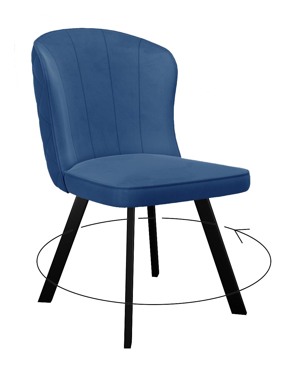 

Стул DikLine 219 поворотный, B8 BLUE, ножки черные, 2 шт., 219