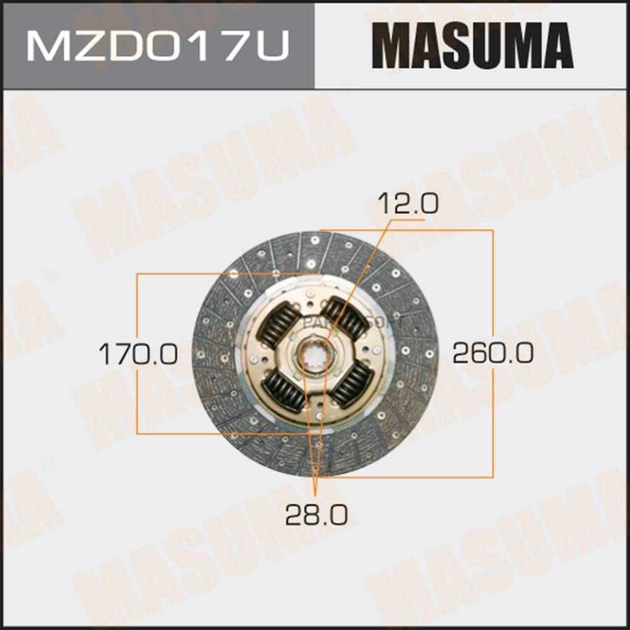 

Диск сцепления MASUMA MZD017U