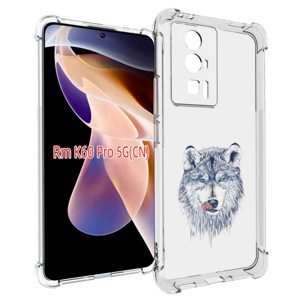 

Чехол MyPads голодгый волк для Xiaomi Redmi K60 Pro, Прозрачный, Tocco