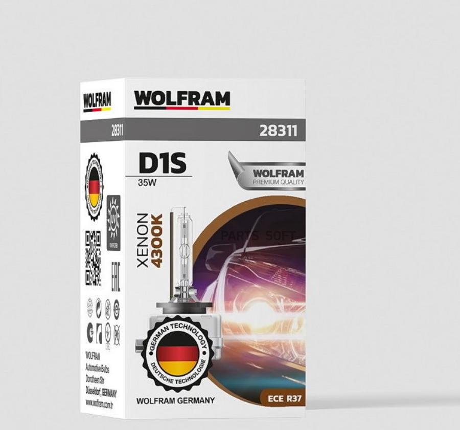 Лампа ксеноновая d1s 4300k wolfram xenon daylight 1 шт. 28311 WOLFRAM 28311