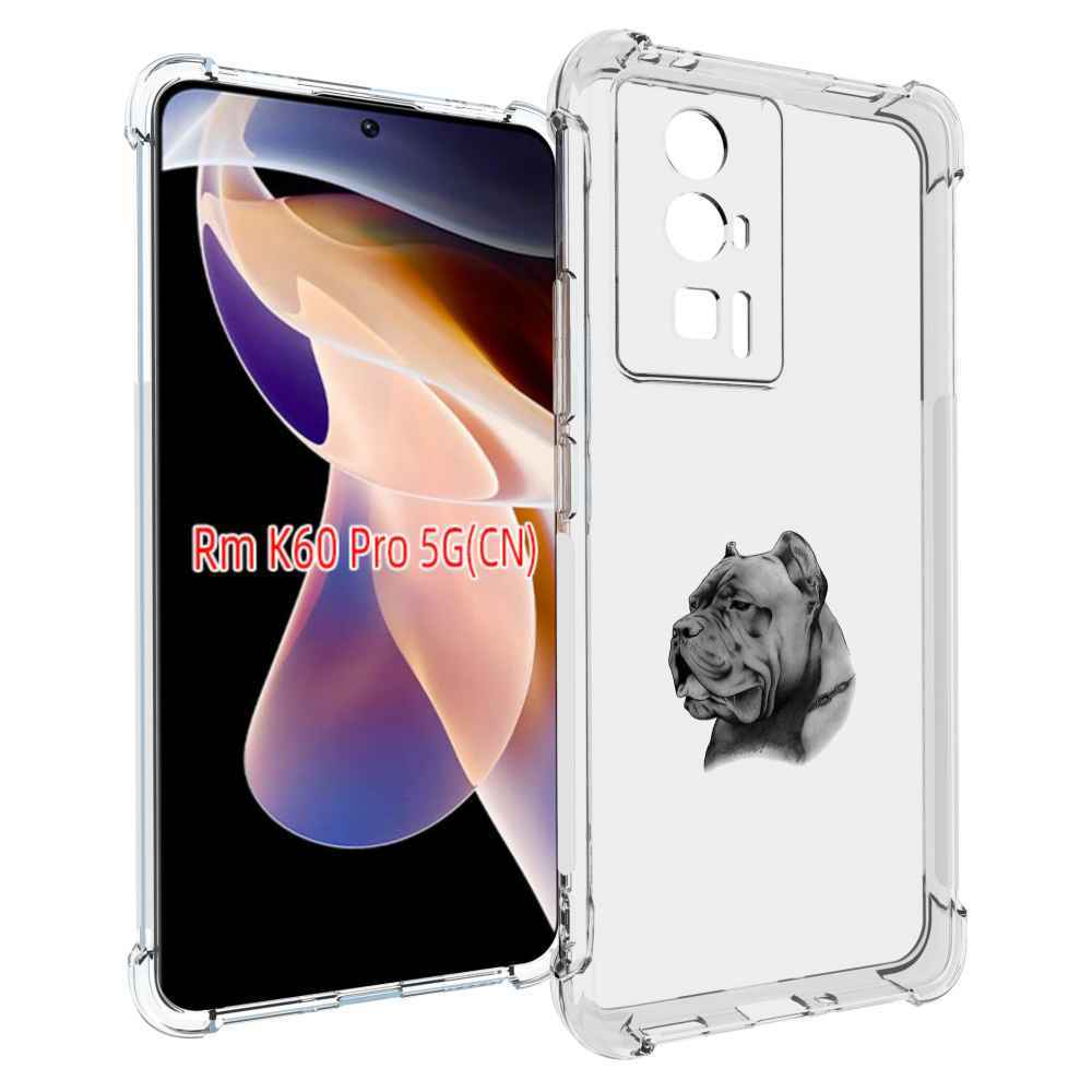 

Чехол MyPads грозный бульдог для Xiaomi Redmi K60 Pro, Прозрачный, Tocco