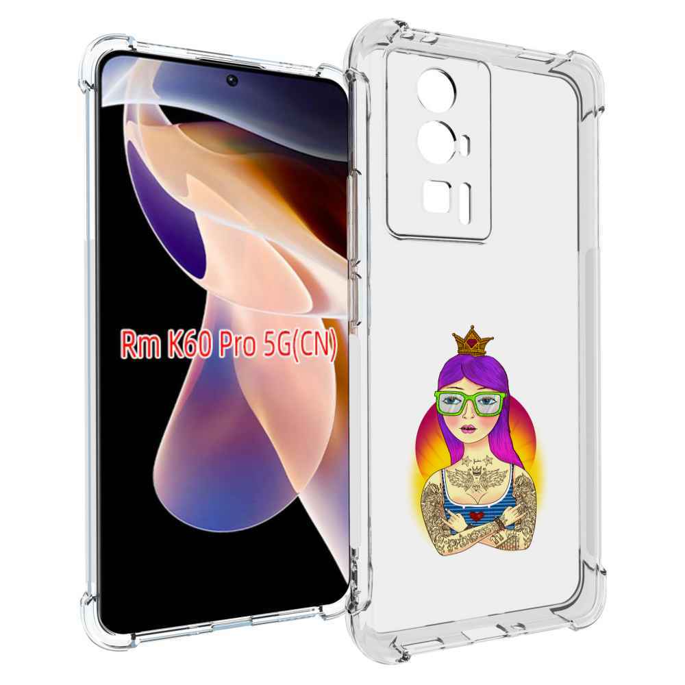 

Чехол MyPads девушка в татуировках с короной для Xiaomi Redmi K60 Pro, Прозрачный, Tocco