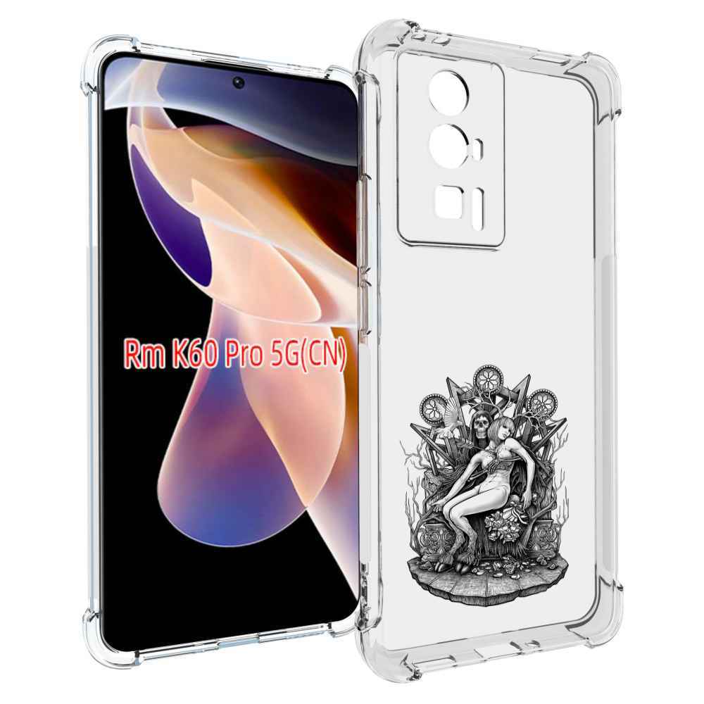 Чехол MyPads девушка на троне для Xiaomi Redmi K60 Pro