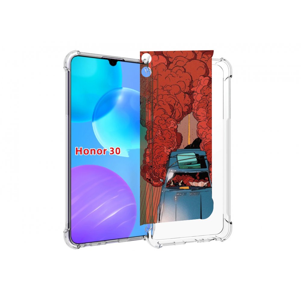 

Чехол MyPads машина мчится с дымком для Huawei Honor 30 Lite, Tocco