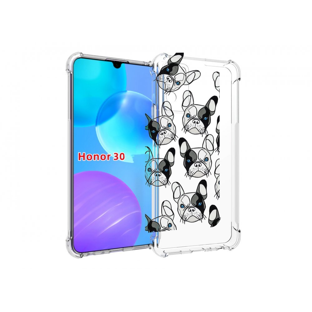 

Чехол MyPads мини-собачки-черно-белый для Huawei Honor 30 Lite, Tocco