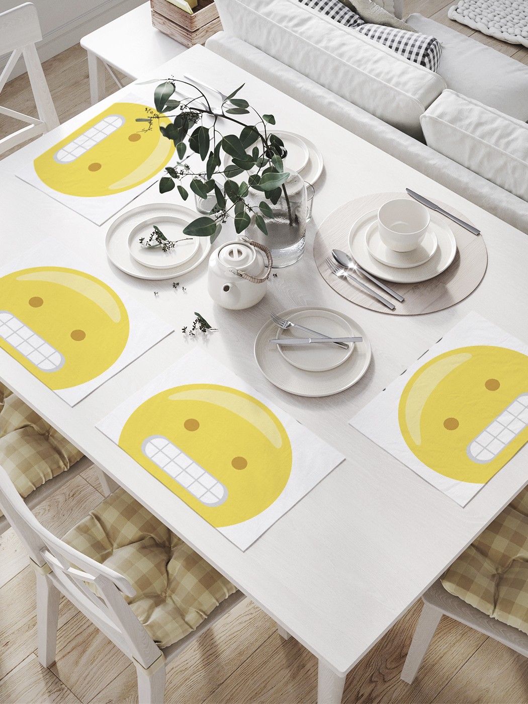 

Комплект салфеток JoyArty "Йоло" для сервировки стола (32х46 см, 4 шт.), Желтый, Йоло