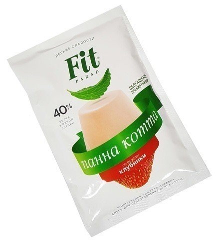 

Смесь для приготовления панна котты "ФитПарад" со вкусом клубники, 50г