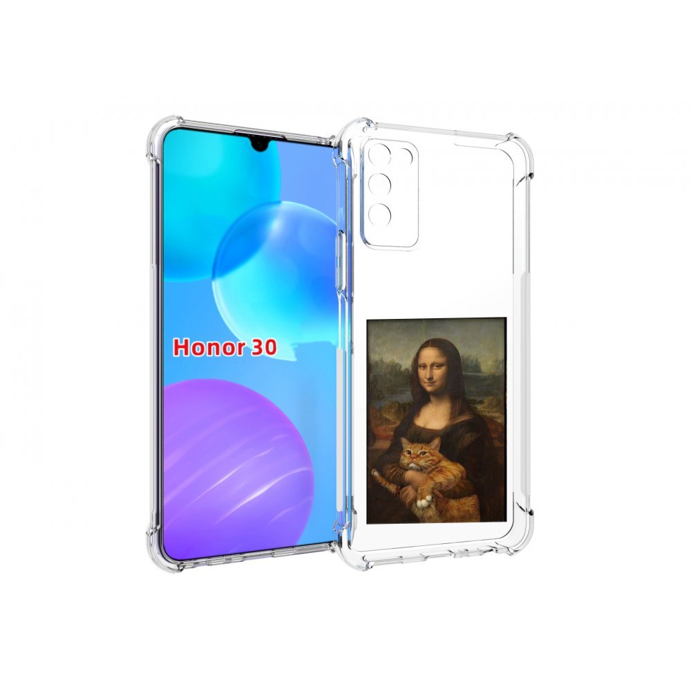 

Чехол MyPads монализа-с-котиком для Huawei Honor 30 Lite, Tocco