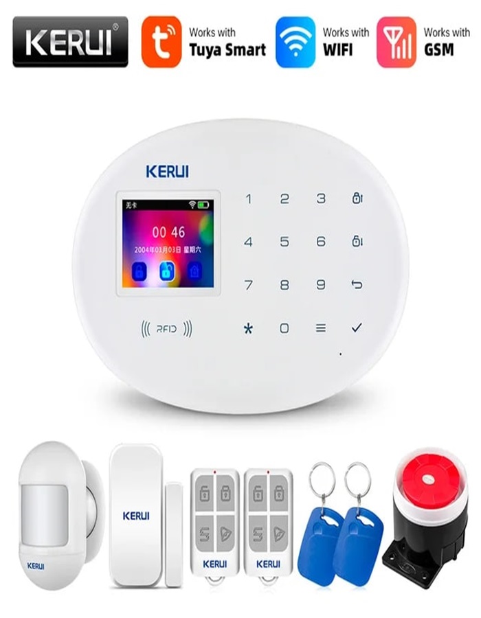 Охранная сигнализация Kerui W202, Wi-Fi, GSM, Smart Life, Tuya, набор 1 автономная кемпинговая сигнализация camping world