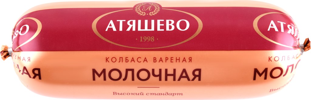 

Колбаса Атяшево Молочная вареная высокий стандарт +-1 кг