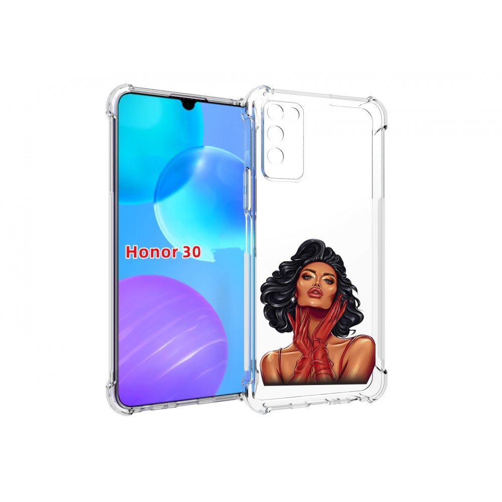 

Чехол MyPads мулатка-в-перчатках женский для Huawei Honor 30 Lite, Tocco
